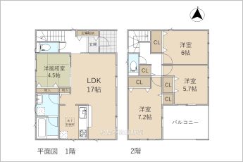 4LDK※図面と現況に相違ある場合には現況優先とします。