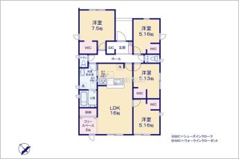 4LDK+フリースペース2帖