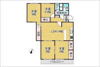 4LDK※図面と現況に相違ある場合には現況優先とします。