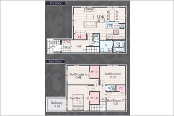 4LDK※図面と現況に相違ある場合には現況優先とします。