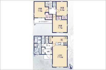 3LDK※図面と現況に相違ある場合には現況優先とします。