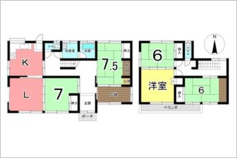 5LDK※図面と現況に相違ある場合には現況優先とします。