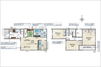 3LDK＋マルチスキップ3帖※図面と現況に相違ある場合には現況優先とします。