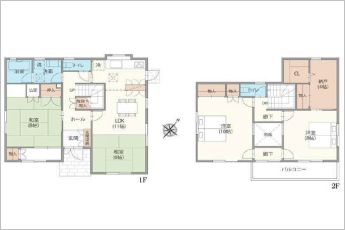 3SLDK＋タタミコーナー※図面と現況に相違ある場合には現況優先とします。