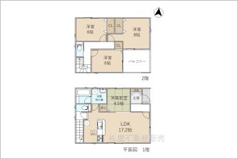 4LDK※図面と現況に相違ある場合には現況優先とします。