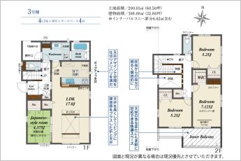 4LDK※図面と現況に相違ある場合には現況優先とします。