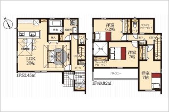 3LDK※図面と現況に相違ある場合には現況優先とします。