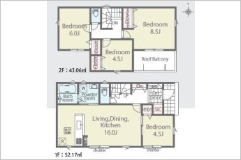 4LDK※図面と現況に相違ある場合には現況優先とします。