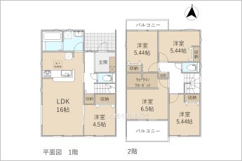 5LDK※図面と現況に相違ある場合には現況優先とします。