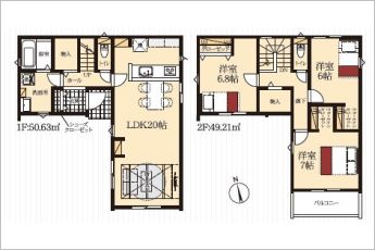 3SLDK※図面と現況に相違ある場合には現況優先とします。