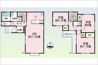 3LDK※図面と現況に相違ある場合には現況優先とします。
