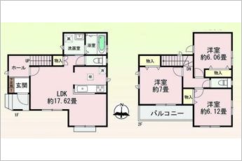 3LDK※図面と現況に相違ある場合には現況優先とします。