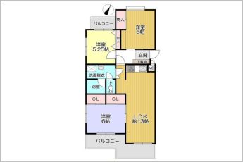 3LDK※図面と現況に相違ある場合には現況優先とします。