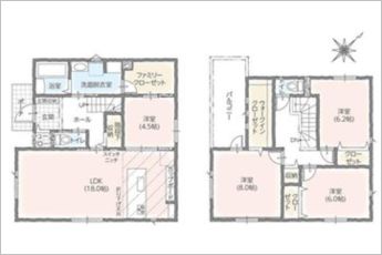 4LDK※図面と現況に相違ある場合には現況優先とします。