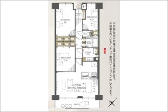 3LDK※図面と現況に相違ある場合には現況優先とします。
