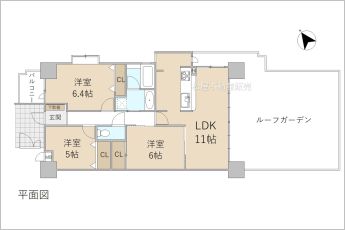 3LDK※図面と現況に相違ある場合には現況優先とします。