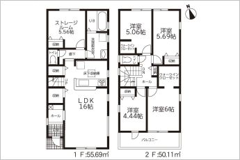 4SLDK※図面と現況に相違ある場合には現況優先とします。
