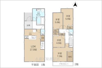 4LDK※図面と現況に相違ある場合には現況優先とします。