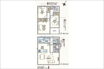 3LDK※図面と現況に相違ある場合には現況優先とします。
