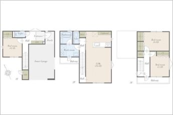 3LDK※図面と現況に相違ある場合には現況優先とします。