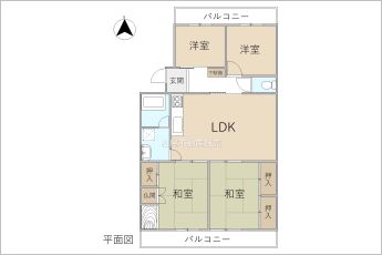 4LDK※図面と現況に相違ある場合には現況優先とします。