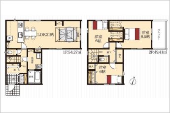 3LDK※図面と現況に相違ある場合には現況優先とします。