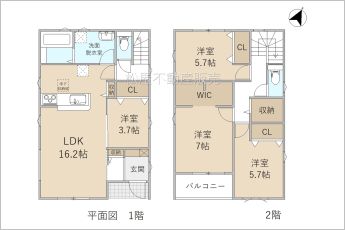 4LDK※図面と現況に相違ある場合には現況優先とします。