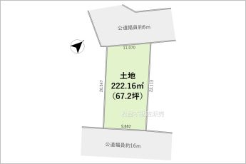 整形地※図面と現況に相違がある場合は現況優先とします