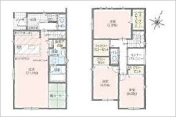 3LDK＋タタミコーナー※図面と現況に相違ある場合には現況優先とします。