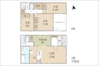 4SLDK※図面と現況に相違ある場合には現況優先とします。