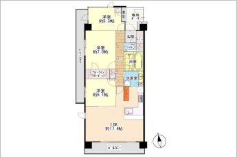 3LDK※図面と現況に相違ある場合には現況優先とします。