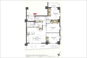 3LDK※図面と現況に相違ある場合には現況優先とします。