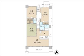 3LDK※図面と現況に相違がある場合は現況優先とします