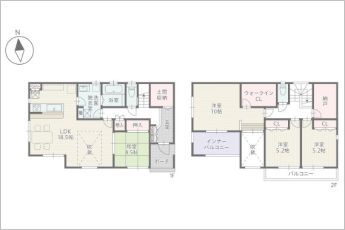 4SLDK※図面と現況に相違ある場合には現況優先とします。