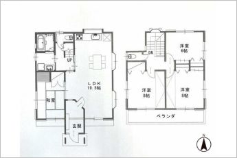 4LDK※図面と現況に相違ある場合には現況優先とします。