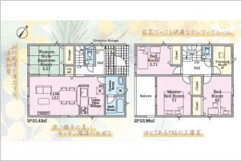 4LDK＋テレワークルーム3帖※図面と現況に相違ある場合には現況優先とします。