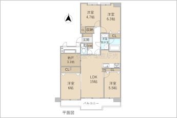 4SLDK※図面と現況に相違ある場合には現況優先とします。