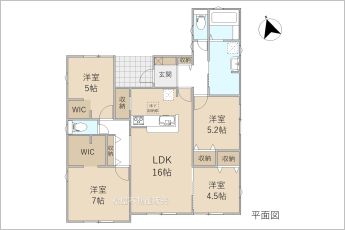 4LDK※図面と現況に相違ある場合には現況優先とします。