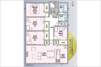 4LDK※図面と現況に相違ある場合には現況優先とします。