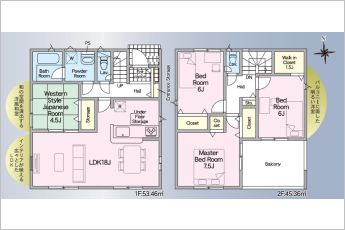 4LDK※図面と現況に相違ある場合には現況優先とします。