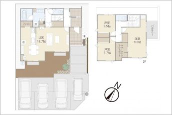 3LDK※図面と現況に相違ある場合には現況優先とします。