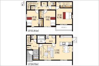3LDK※図面と現況に相違ある場合には現況優先とします。