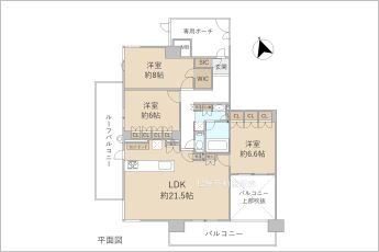 3LDK※図面と現況に相違ある場合には現況優先とします。