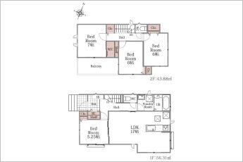 4LDK※図面と現況に相違ある場合には現況優先とします。