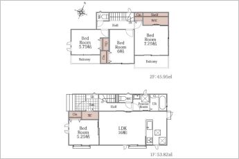 4LDK※図面と現況に相違ある場合には現況優先とします。