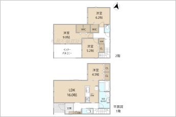 4LDK※図面と現況に相違ある場合には現況優先とします。