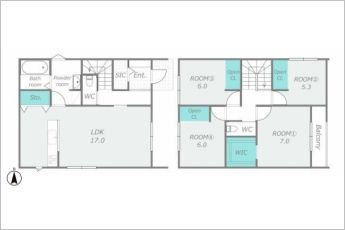 4LDK※図面と現況に相違ある場合には現況優先とします。