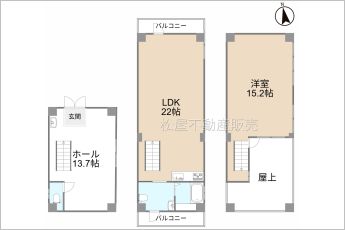 2LDK※図面と現況に相違ある場合には現況優先とします。