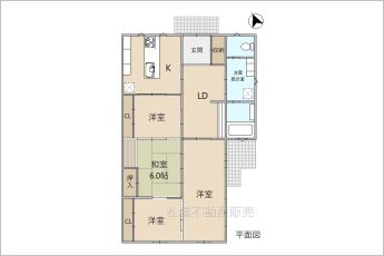 3LDK※図面と現況に相違ある場合には現況優先とします。