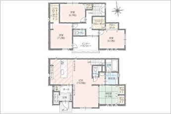4LDK※図面と現況に相違ある場合には現況優先とします。